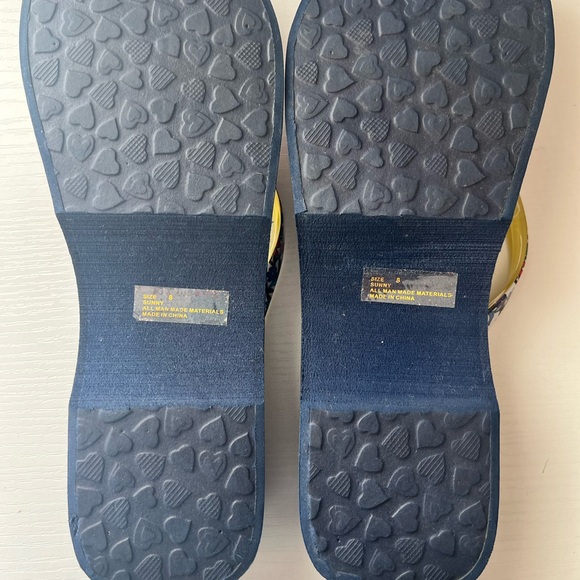 Brighton Sunny Floral Wedge Flip Flops - Picture 4 of 8